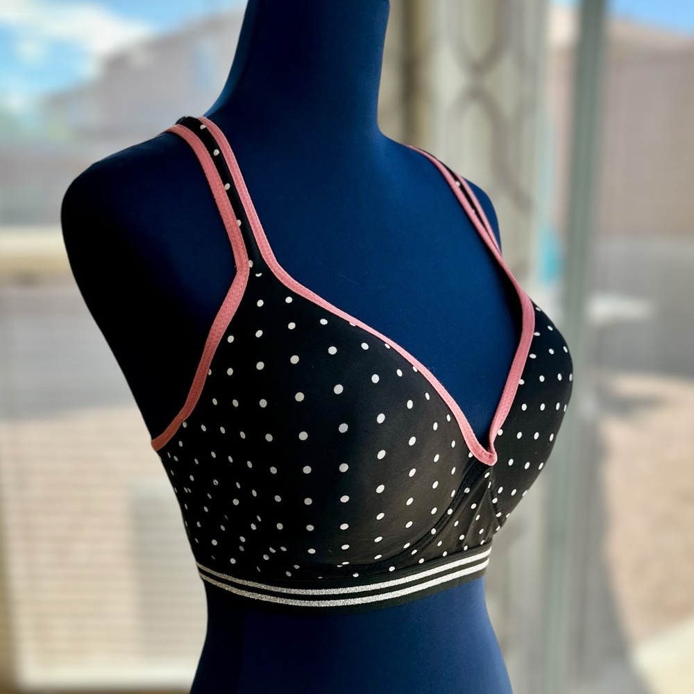 EUC Plus Size Black & White Polka Dot Bra - Picture 3 of 12